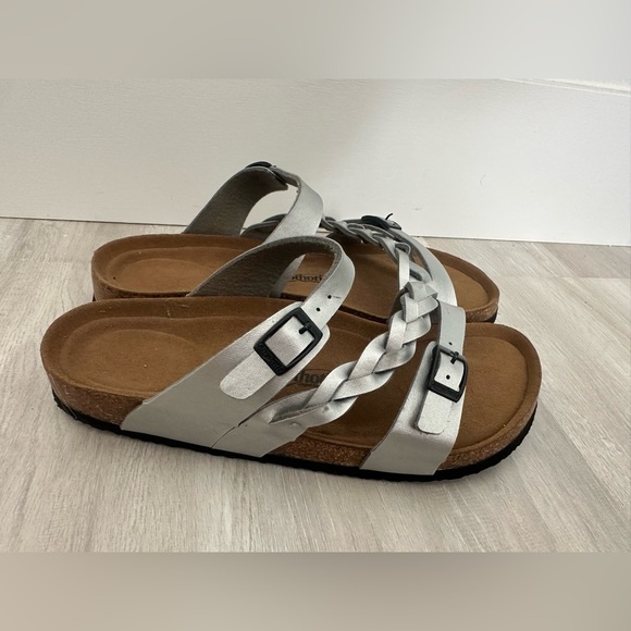 AEROTHOTIC VIKING SILVER STRAPPY SANDALS 40 EU / Sz 9-9.5 US - Picture 3 of 7